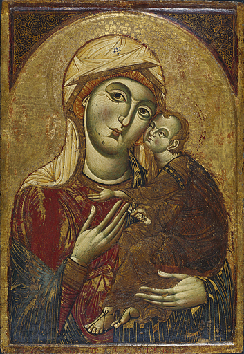 Madonna and Child, ca. 1265-1285 (Tuscan Master of the Saints Cosmos and Damian Madonna)  Fogg Museum, Harvard University,  Cambridge, MA, 1926.41